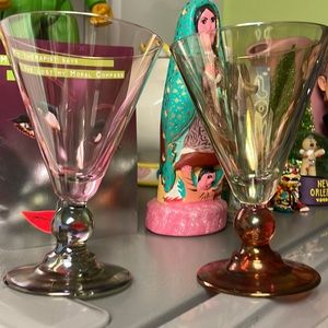 Wine glasses, or water glasses. They are stunning.  There are 6 of them.